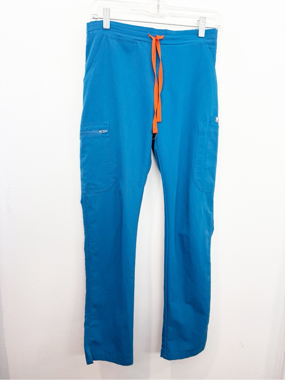 FIGS Yola Scrub Pants Blue Orange Drawstring Size XS